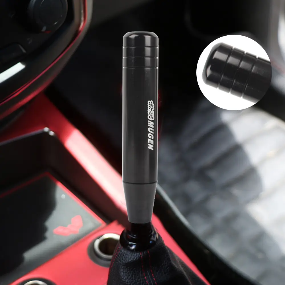 Brand New Universal 18CM JDM MUGEN Black Manual Transmission Long Gear Shift Knob shifter