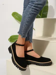 Women's Fashionable Solid Color Mary Jane Pumps, Casual Comfortable Round Toe Buckle Decorated Platform Shoes for Daily Wear, All Match High Heel Shoes for Daily Wear, Classy
