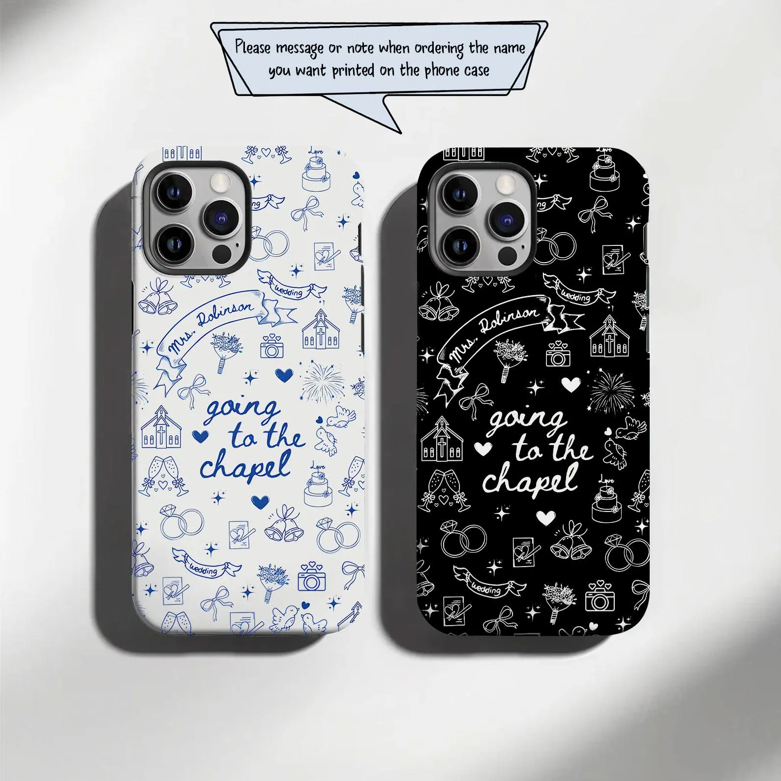 Custom Bride Phone Case, Wedding Phone Case, Going to the Chapel, personalized phone case, Bride to Be iPhone Galaxy,cute