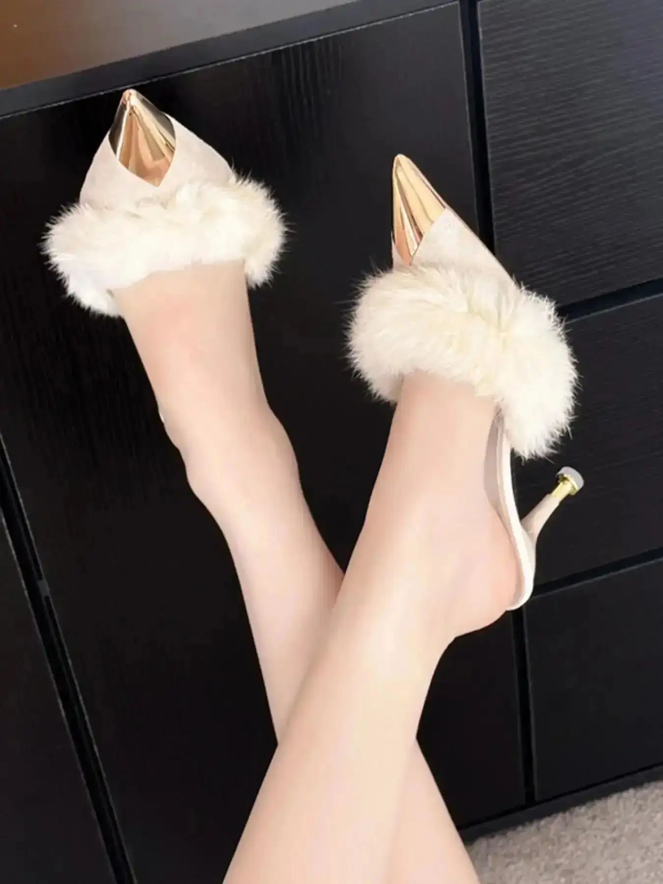 Women's High Heel Open Toe Mules Sexy Plain Design Fashion Linen Material Rubber Sole Perfect for Spring Fall Footwear heels party shoes women elegant dressy modern classy sophisticated stylish daily essential trendy