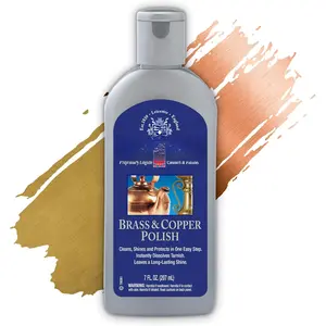 Goddard's Copper & Brass Polish, Copper Cleaner & Brass Cleaner for Long-Lasting Shine, Metal Polish for Pewter, Chrome & More, Metal Polishing Compound (7oz)