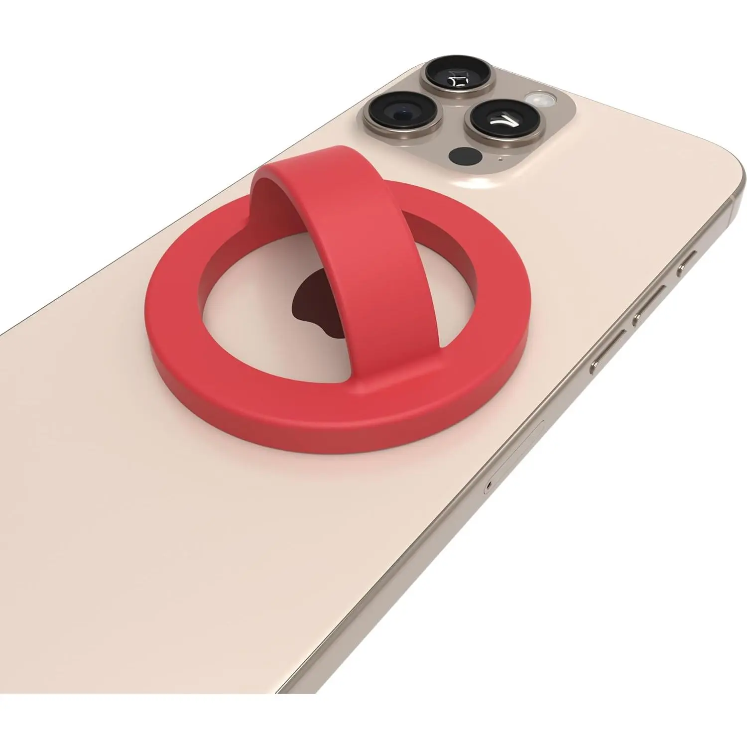 Comfy   Ring Grip Phone Holder, Loop Grip Stand with  , Comfortable & Easy to Install (Compatible with MagSafe) for  16/15/14/13/12 Series ( Red)