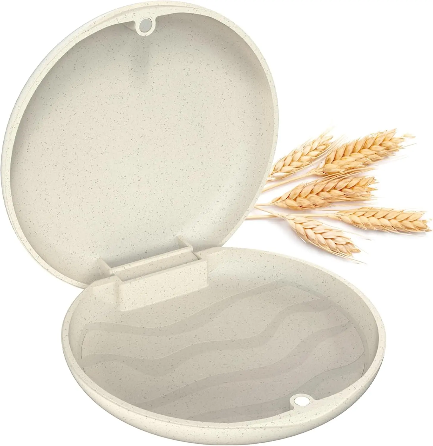 Slim Smudgeproof Premium Retainer Case - Ivory Travel Case for Aligners and Night Guard Mouth Guards