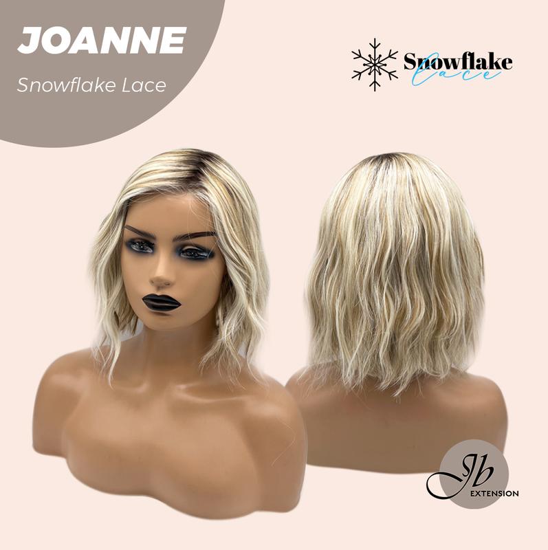 JBEXTENSION 11 Inches Blonde Pre-Cut Side Part Snowflake Lace Frontlace Glueless Wig JOANNE【BENDY EAR TABS】