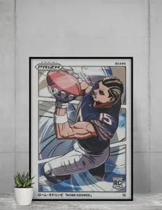 Prizm Rome Odunze Manga 12x17 Poster Chicago Bears