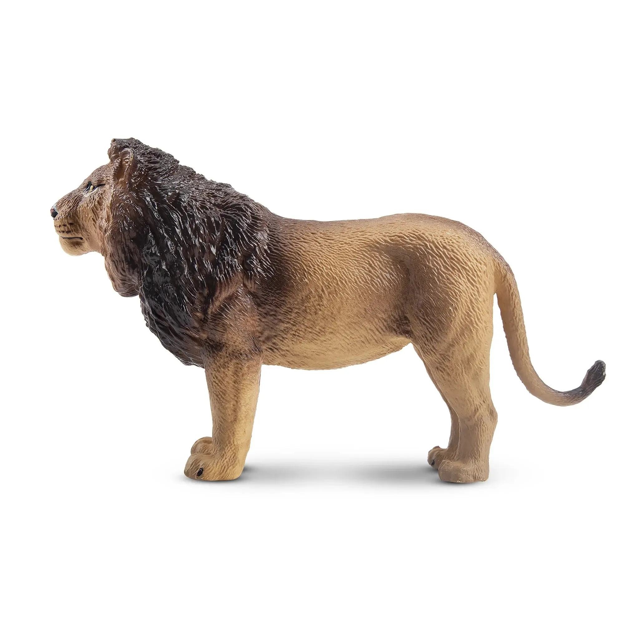 TOYMANY Hand-Painted Standing Lion PVC Statue - Lightweight Plastic 3D Figurine, Decorative Wildlife Animal Model for Kids 3+, Desk Decor Collectible Gift (Figurines, Statues & Bobbleheads Category)