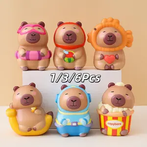 1/3/6 Counts Cute Animal Stress Relief Toys, Stress Relief Fidget, Slow Rebound Hamster Squeeze Toy, Classroom Rewards, Basket Filler, Perfect Holiday Gift, Party Supplies, Play