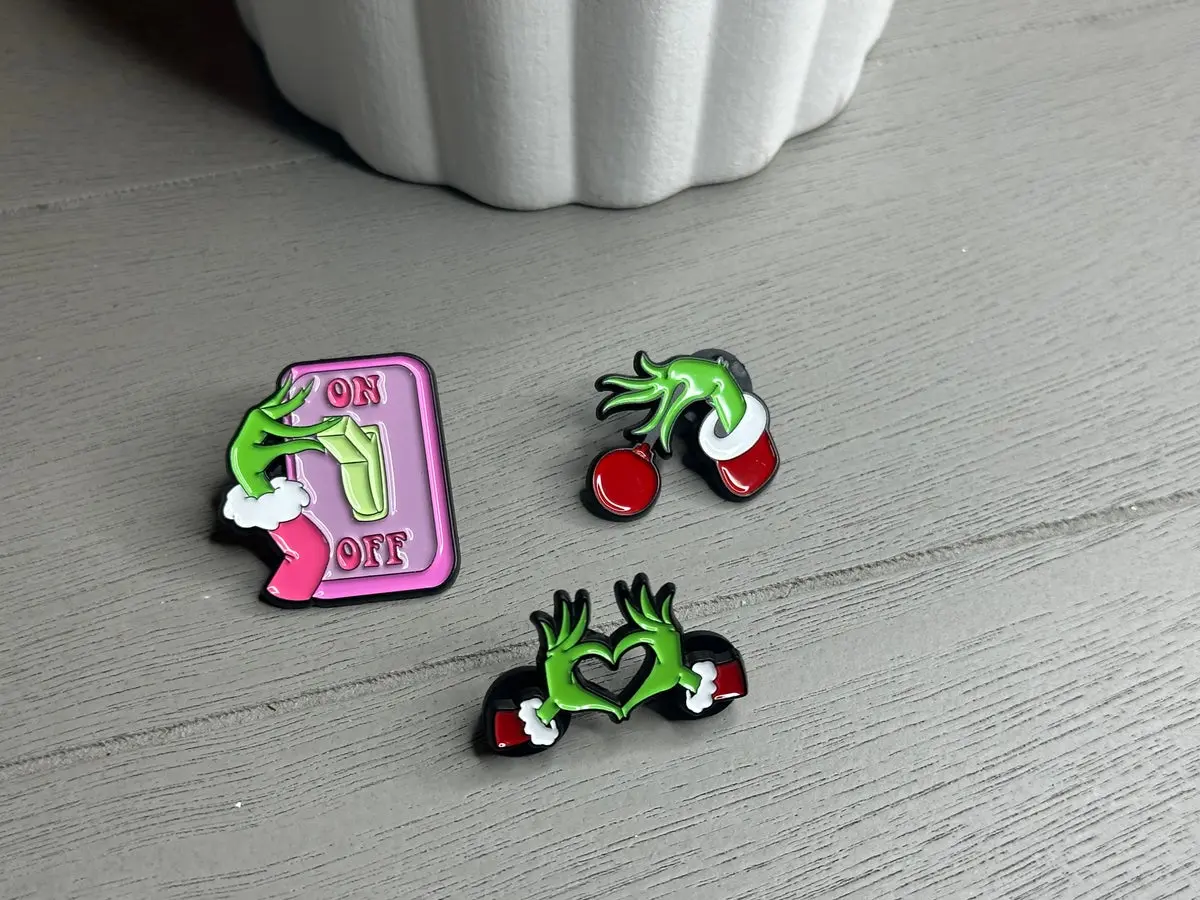 Christmas Grinch Pins (3 styles)