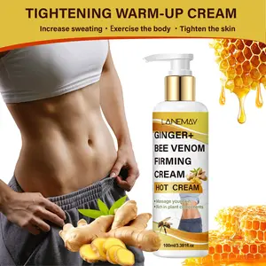 Ginger Bee Venom Firming Cream, Heat Sensory Massage Cream, Moisturizes Skin, Enhances Elasticity, Improves Sagging, 100ML, Moisturizing, Body Care, Moisturizer, Hydrating