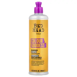TIGI Bed Head, Colour Goddess™, Oil Infused Shampoo, For Colored Hair, 13.53 fl oz (400 ml)