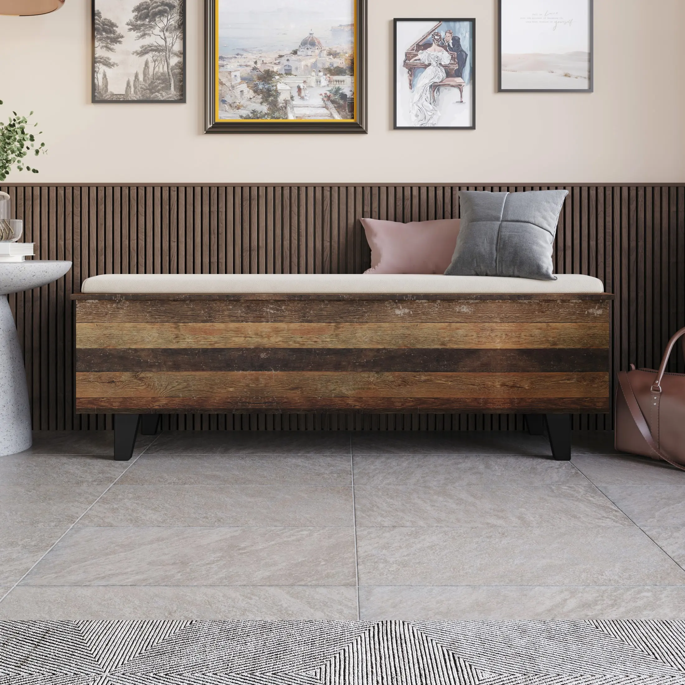Favorer Auburn Multipurpose Storage Cabinet Bench, Outdoor Furniture Stool & Bench for Versatile Use, Multipurpose Storage Benches