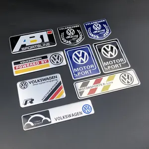 3D Aluminium Volkswagen Emblem Sticker Logo Car Fender Badge Trunk Decal Stickers Auto Accessories For VW Atlas Jetta Touareg Variant Golf Polo GTI Taos Nivus Passat Tiguan Arteon Taigo Caddy Sharan Beetle CC Amarok Transporter Caravelle Crafter Touran
