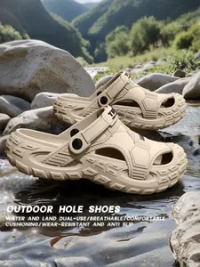 Unisex Eva Hole Shoes, Fashion Sport Style, Cloud Soft Comfort Sole, Simple Casual Design, Home Outdoor Leisure, Travel Beach Sandals, Open Toed Slippers