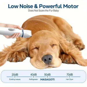 Dogs Hair Clippers Grooming Kit with Nail Grinder, 2 in 1 Cordless Electric Trimmer for Low Noise Grooming, Perfect for Paws, Ears, and Matted Hair