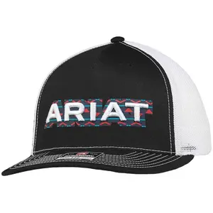 Ariat Unisex Embroidered Black Mesh Back Snapback Hats