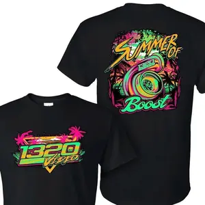 Neon Turbo Boost 1320 Racing T-Shirt Summer Racing Graphic 100% Cotton Unisex Car Enthusiast Gift TikTok Shop Deals Summer Outfits Graphic Tees