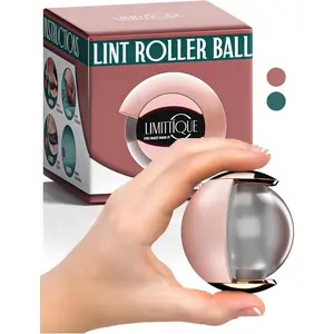 Premium Reusable Lint Roller Ball - Compact Portable Sticky Gel for Effective Lint, Pet Hair, and Debris Removal - Ideal for Purse, Home, and Travel - Elegant Emerald Design LIMITTIQUE Washable