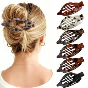 Flat Hair Clips for Women - 6 PCS French Flat Claw Clips Medium for Girls Large Hair Claw for Thick or Thin Strong Hold No Slip Hair Accessories for women outdoorfun