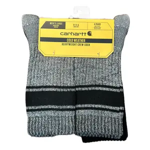 Carhartt Men’s Heavyweight Socks - Pack of 4, Perfect for Winter Menswear Shoe  Warmer