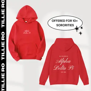 Red Sorority Hoodie, Be Mine Basic Sorority Hoodie, Aesthetic Greek Hooded Pullover, Trendy Greek Licensed Sorority Hoodie