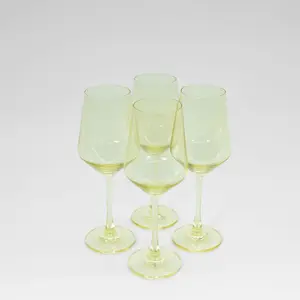 Lemon Drop - Colored Wine Glass