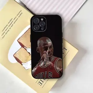 basketball Michael Jordan Phone Case For iPhone17,16,15,14,13,12,11 Plus,Pro Max,Soft Black Cover