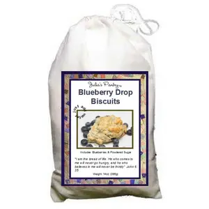 Julia's Pantry Blueberry Biscuits Cloth Bag 14oz- Pack of 3 Julia's Pantry Blueberry Biscuits Cloth Bag 14oz- Pack of 3