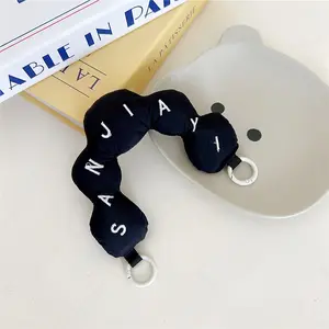 New Letter Padded Phone Lanyard, Cute Personality Phone Chain, Short Strap, Bag Pendant, Stylish Accessory for Mobile Devices