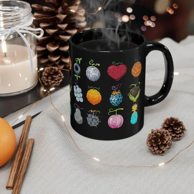 Anime Devil Fruit Inspired Mug, Fantasy Pirate Coffee Cup, Adventure Anime Style Drinkware, Gift for Manga & Cartoon Fans Funny Gift Mug Funny Dad Mug