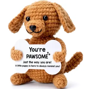 Crochet Dog Gift – Cute Encouragement Gift for Dog Lovers | Meaningful Desk Decor for Friends & Women tiktokshopspringglowup