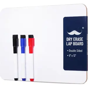 - Small Dry Erase Lapboard, 9x12 Inches, 3 Markers, Double Sided Mini Dry Erase Board for , Small Whiteboard Portable for , Students and Classroom Use