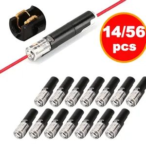 14/56 Piece D1 Interlocking Quick Solderless Connectors, No Stripping No Soldering, Brass Contacts, Electronic Device Cable Terminal, Terminal Plug Kit