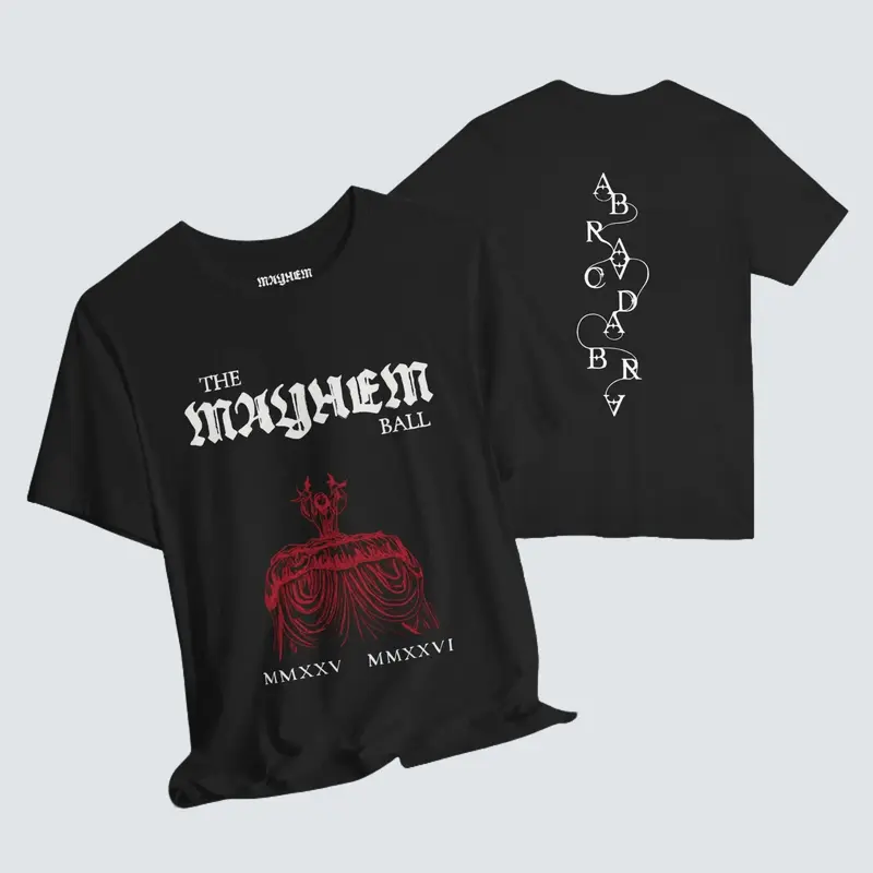 DANCE OR DIE Tシャツ THE MAYHEM BALL Lady Gaga The Mayhem Ball Tour 2025 2026 Exclusive Merch Dance Or