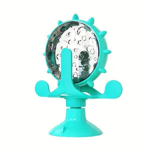 360° Rotating Interactive Dog Puzzle Toy, Slow Feeder Glass Ball with Leak Design, Intellectual Stimulation, Small Dogs, Plastic Food Dispenser