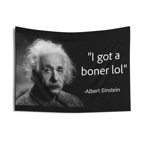 Funny Albert Einstein Flag/Tapestry Decor