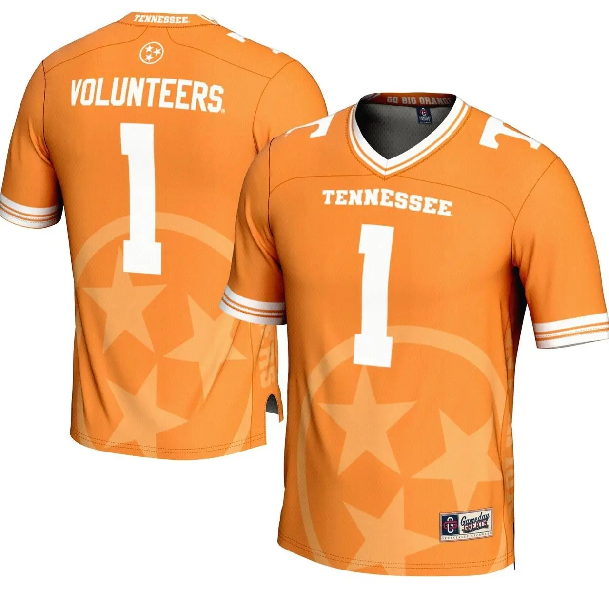 Tennessee Volunteers #1 GameDay Greats Tennessee Orange Icon Print Football Fashion Jersey
