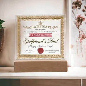 Girlfriend's Dad-Certificate of Achievement-Decorative Acrylic Plaque