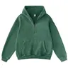 FAIABLE Unisex Oversized Hoodie for Women Men Vintage Acid Washed Heavyweight Fleece Half Zip Pullover with Kangaroo Pocket & Earbud Sleeve Pocket Casual Aesthetic Streetwear Style Essential Hoodies Comfort Hoodies Zip Hoodie