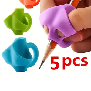 Tpr Rubber Writing Tool Set, Elementary School Supplies, Classroom Supplies, Back-To-School Gift, Calligraphy Practice Tools 5 Pieces, Color Random