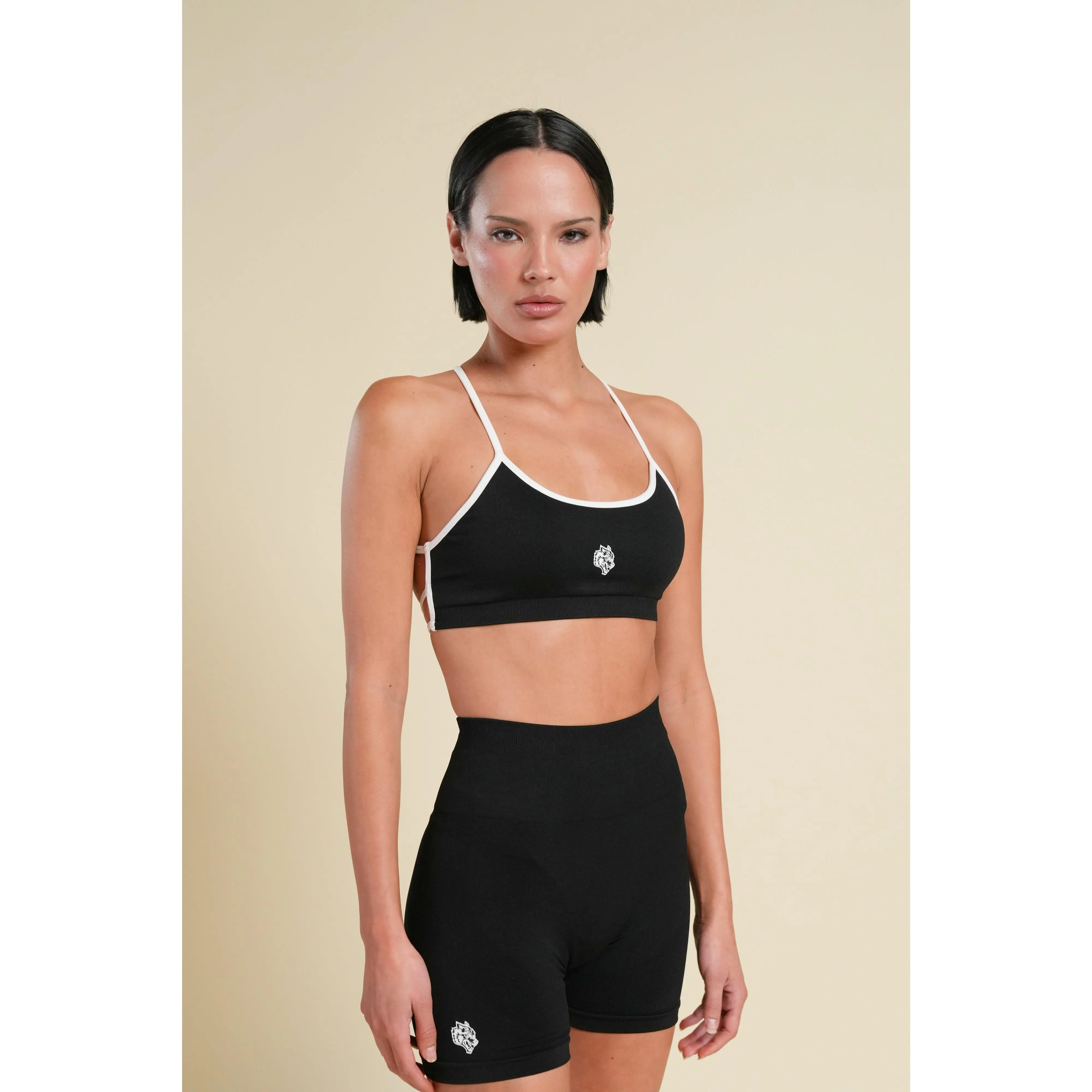 Wolf "Stella" Soft Seamless Shorts in Black