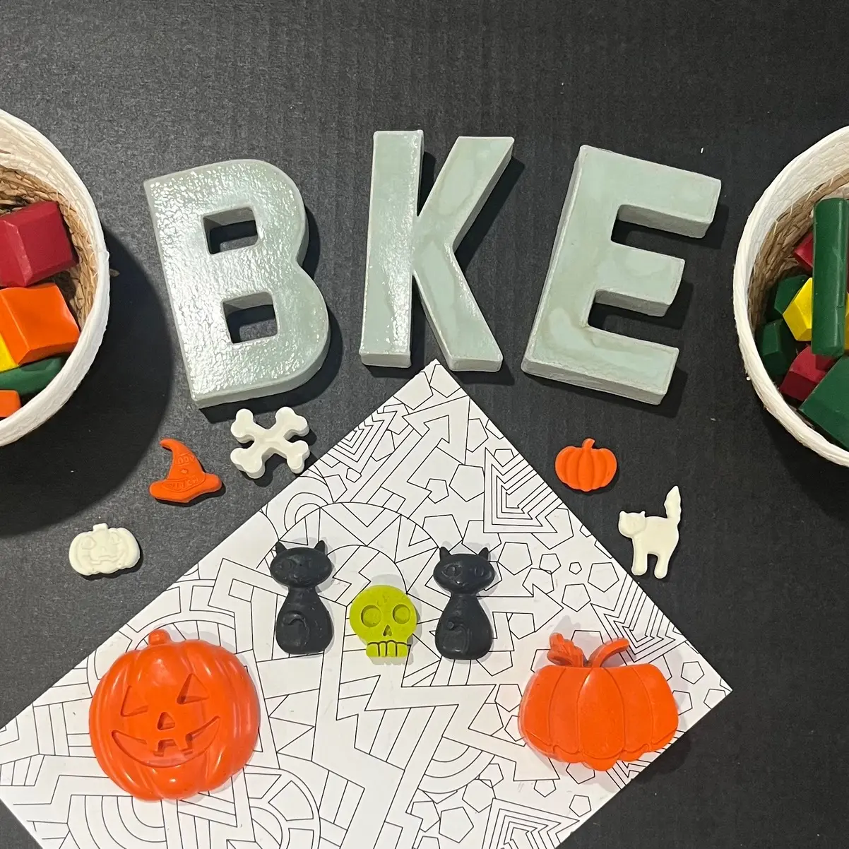 Halloween shaped crayons