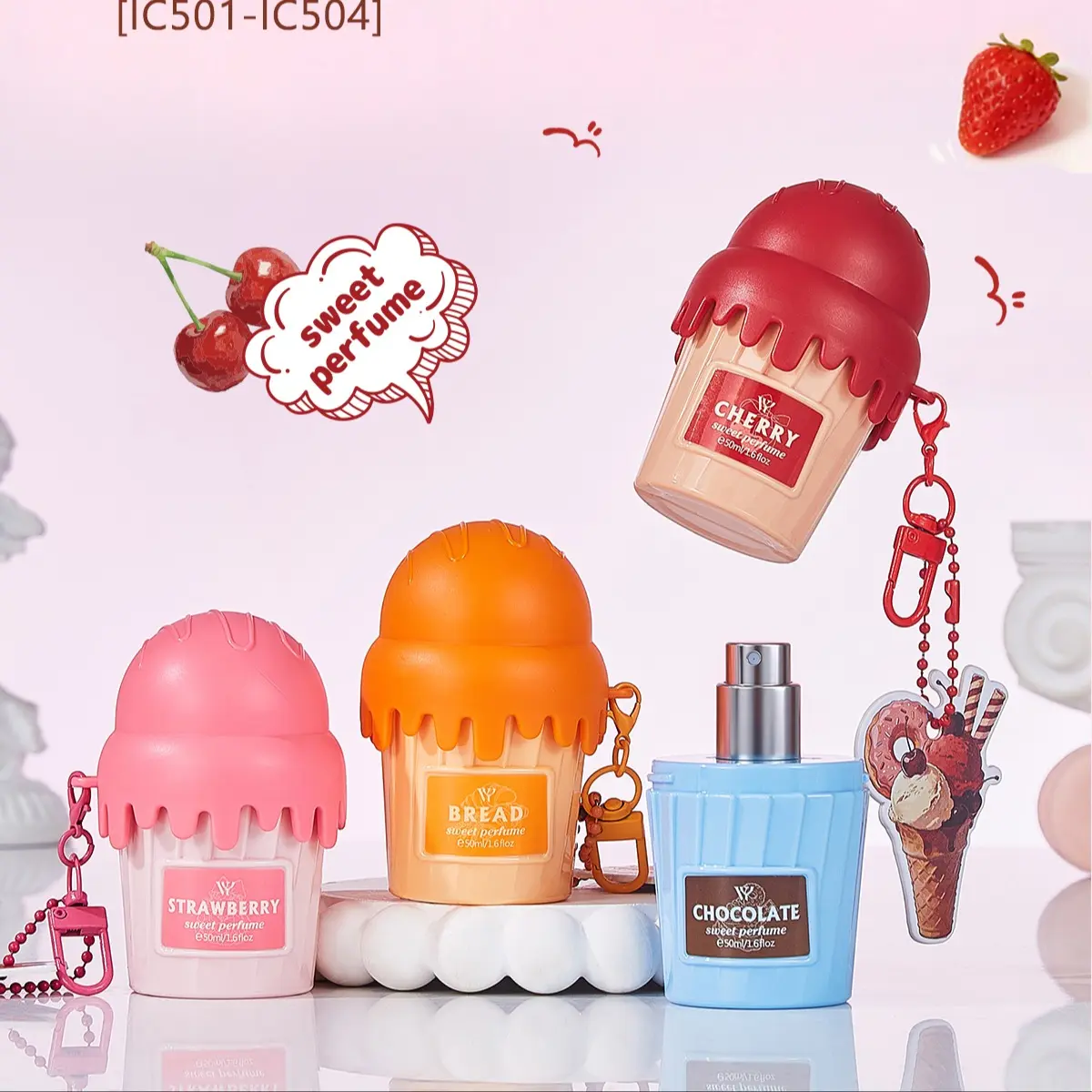Sweetheart Mini Cake 50ML, Dessert Series, Ideal for Gifting or Breakfast, Long-Lasting Flavor, Perfect Sweet Treat, Chocolate Cherry Bread, Floral Sweet Perfume, Floral Scented Perfume, Candy Perfume