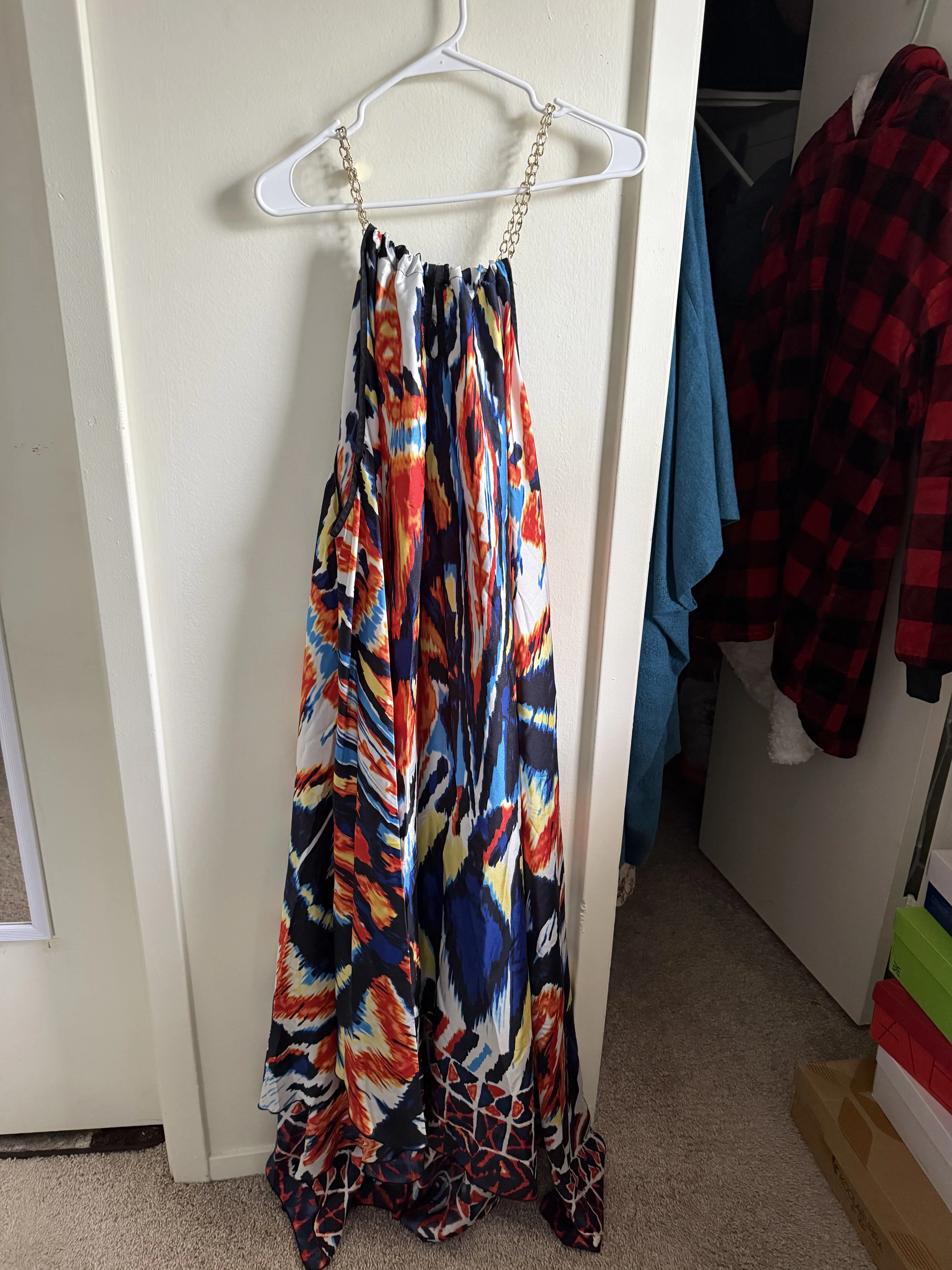 knee length dresses for ladies Strapless Denim Paneled Maxi Dress – Ashley Stewart main image 1