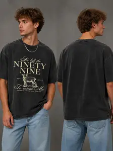 Summer faded retro acid-washed Shepherd's Fable unisex drop-shoulder cotton T-shirt