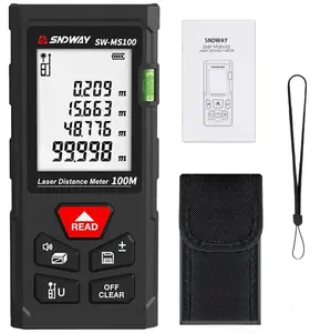 Laser Measure 50M/165ft  Digital Laser Distance Meter with  Bubble Levels  Portable M/in/Ft Unit Switching Backlit LCD and Measuring,Distance/Area/Volume/Pythagorean