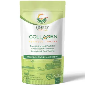 Halal Collagen - 16G Protein, Essential Amino Acids, Non-GMO, Gluten-Free, Dairy-Free, Supports Bones Joints Skin Hair Nails Digestion - Healthcare