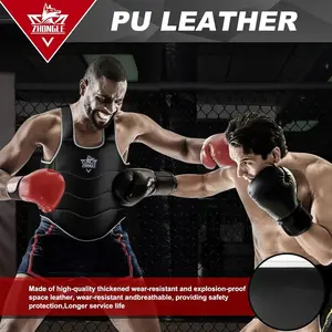 PRO BOXING CHEST PROTECTOR for Muay Thai/Taekwondo – ADJUSTABLE HEAVY-DUTY Padded Shield!  Full Body Defense, Sparring Gear, UNBEATABLE Protection ️| MuayThaiTraining