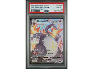 2021 Pokemon Sword and Shield Shining Fates Charizard Vmax #SV107 PSA 10