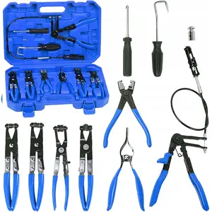 9PCS Hose Clamp Pliers, Long Reach Hose Clamp Tool Remover for Water Hose and Automotive Coolant Radiator Heater with Flexible Wire Long Reach Hose Clamp and Flat Band Pliers #Summervibes