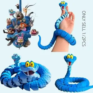 Decoration 30/68 cm Gary Snake: Zootopia 2 Articulated Simulation Toy Snake, 3d Printed Snake Gary Model Stress Relief Toys Child Gift Mother's Day gift Swing Figurine